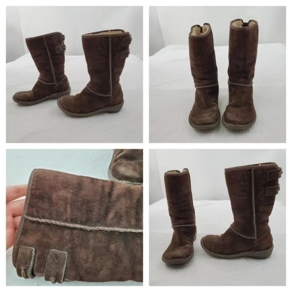 UGG Boots 5 Haywell Brown Suede Leather‎ Winter She